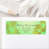 trouwadres, gele tulpbloemen etiket (Insitu)