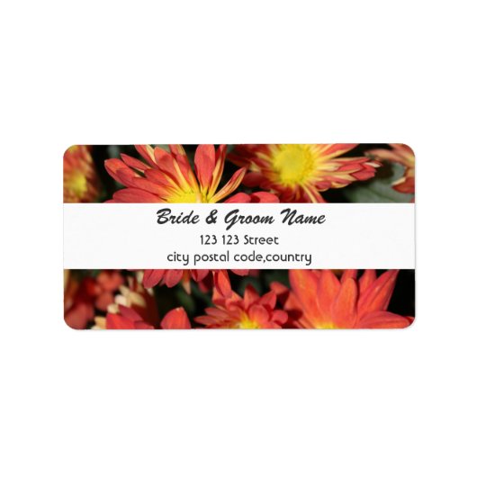 trouwadres-label etiket (Voorkant)