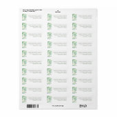 Trouwadres Succulente Waterverf Groenery Etiket (Full Sheet)