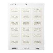 Trouwadreslabel in bloemwit etiket (Full Sheet)