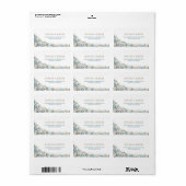 Trouwadreslabel met wilde bloementuin in moderne s etiket (Full Sheet)