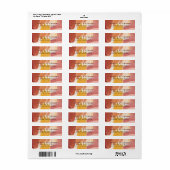 Trouwadreslabel Terracotta Sunrise Etiket (Full Sheet)