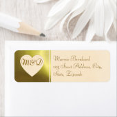 Trouwadreslabel | Vanille Golden Collectie Etiket (Insitu)