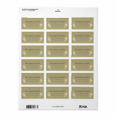 Trouwadreslabels | Luxe bloemenvignet Etiket (Full Sheet)