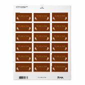 Trouwadreslabels | Luxe bloemenvignet Etiket (Full Sheet)