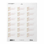 Trouwadreslabels Roze Bruidsroos Etiket (Full Sheet)