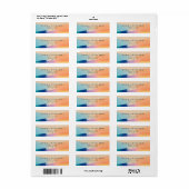 Trouwadresontwerp met zonsonderganggradiënt etiket (Full Sheet)