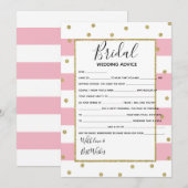 Trouwadvies Bride Know vrijgezellenfeest spel Kaart (Voorkant / Achterkant)