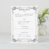 Trouwadvies en reacties Filigree lijst Kaart (Staand voorkant)