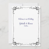 Trouwadvies en reacties Filigree lijst Kaart (Achterkant)