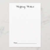 Trouwadvies, goede wensen, grijze bloemen advieskaart (Achterkant)