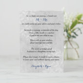 Trouwadvies, goede wensen, grijze bloemen advieskaart (Staand voorkant)