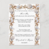 Trouwadvies Goede Wensen Schelpen Parels   Advieskaart (Voorkant)