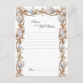 Trouwadvies Goede Wensen Schelpen Parels   Advieskaart (Achterkant)