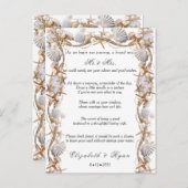 Trouwadvies Goede Wensen Schelpen Parels   Advieskaart (Voorkant / Achterkant)