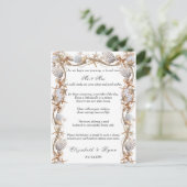 Trouwadvies Goede Wensen Schelpen Parels   Advieskaart (Staand voorkant)