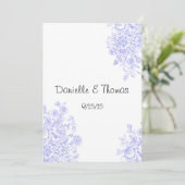 Trouwadvies, lavendelbloemen commentaar advieskaart (Staand voorkant)