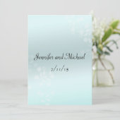 Trouwadvies, mooie blauwe trouwcommentaar kaart (Staand voorkant)
