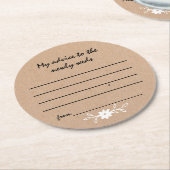 Trouwadvies Papier Onderzetter (Gebogen)