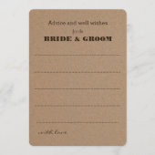Trouwadvies  | Rustiek Kraftpapier Advieskaart (Voorkant)
