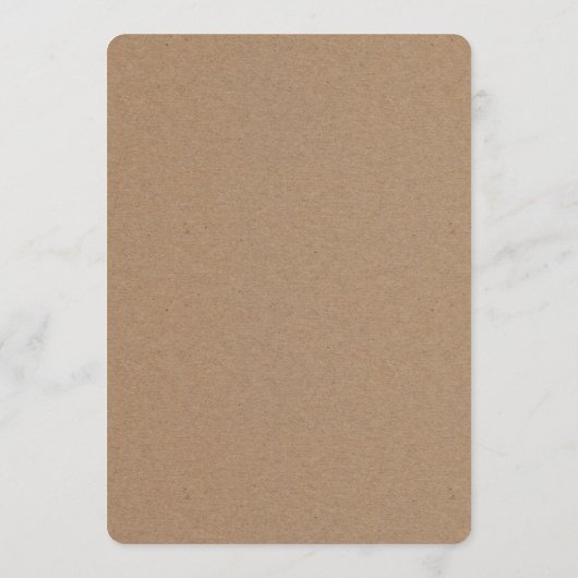 Trouwadvies  | Rustiek Kraftpapier Advieskaart (Achterkant)