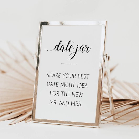 Trouwadviesbord met pot voor het beste date-idee poster