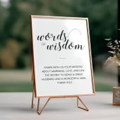 Trouwadviesbord met woorden van wijsheid poster