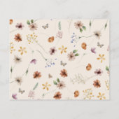 Trouwadvieskaart met bloemen (Achterkant)