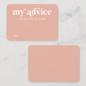 Trouwadvieskaart Roze Perzik Informatiekaartje (Voorkant / Achterkant)