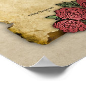 Trouwakte Huwelijk-(Sieraadje ter herinnering) Poster (Hoek)