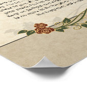 Trouwakte Huwelijk-(Sierlijke Aandenken) Poster (Hoek)