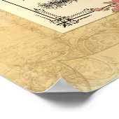 Trouwakte Huwelijksakte Huwelijkscertificaat Oud D Poster (Hoek)