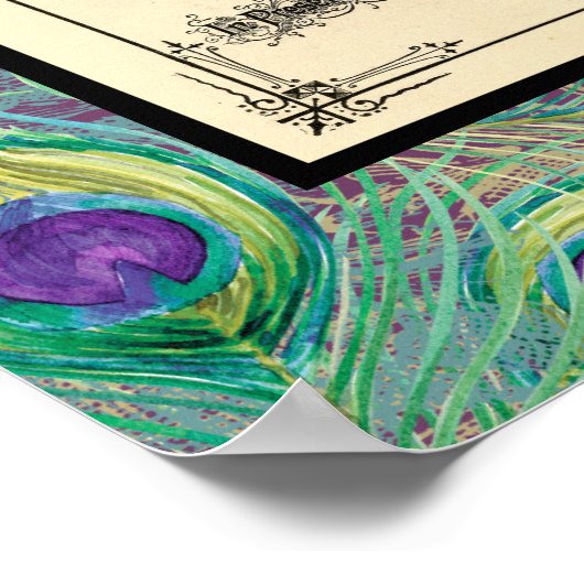 Trouwakte Huwelijksakte Oud-Hollands Ontwerp Moder Poster (Hoek)