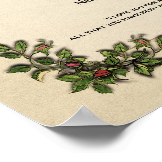 Trouwakte-Huwelijksakte-(Sieraad als aandenken) Poster (Hoek)