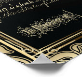 Trouwakte in Vintage Klassieke Gatsby Stijl Poster (Hoek)