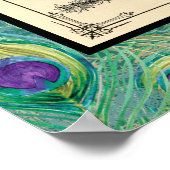 Trouwakte met vintage uitstraling en modern ontwer poster (Hoek)