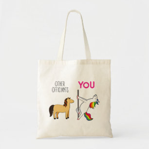 Trouwambtsbedienaar Eenhoorn Grappig Huwelijksaanz Tote Bag