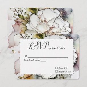 Trouwanjer in alcoholinktontwerp RSVP kaartje