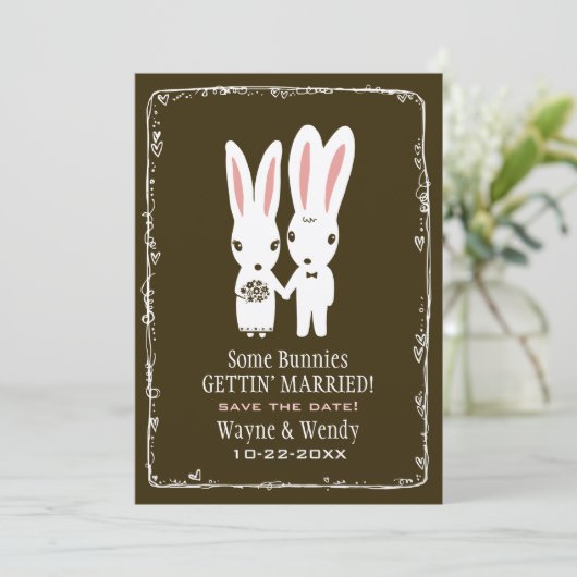 Trouwankündigung voor het opslaan van de datum van save the date (Staand voorkant)