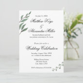 Trouwannonce en Ontvangst Uitnodiging (Staand voorkant)