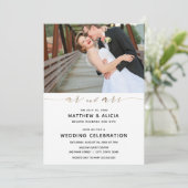 Trouwannonce en receptie kaart (Staand voorkant)