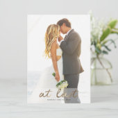 Trouwannonce en uitnodiging voor de bruiloft (Staand voorkant)