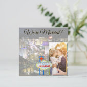 Trouwannonce in Las Vegas Kaart (Staand voorkant)