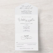 Trouwannonce Trouwreceptie  All In One Uitnodiging (Binnen)