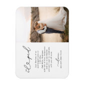 Trouwannonce We Eloped Script Fotokaart Magneet (Verticaal)
