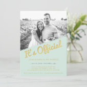 Trouwannouncement en uitnodiging (Staand voorkant)