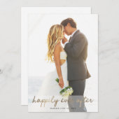 Trouwannouncement en uitnodiging voor een gelukkig (Voorkant / Achterkant)