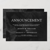 Trouwannuleringsbericht formeel zwart kaart (Voorkant / Achterkant)