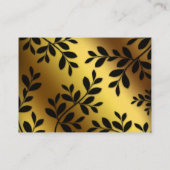 Trouwantwoord Kaart Gouden Bladeren (Achterkant)