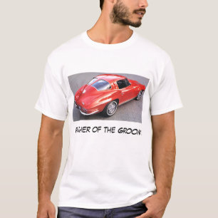 Trouwauto Corvette van de Vader van de Bruidegom T-shirt